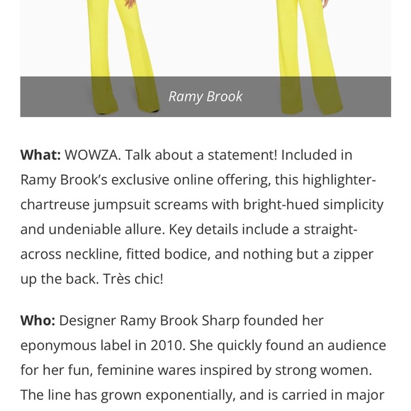 Ramy Brook strapless yellow Vivian jumpsuit size 6 - Picture 12 of 12